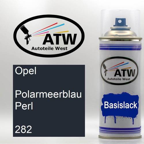 Opel, Polarmeerblau Perl, 282: 400ml Sprühdose, von ATW Autoteile West.